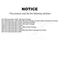 Load image into Gallery viewer, Front Rear Coated Brake Rotors Ceramic Pad Kit For Mercedes-Benz S550 SL550 S600