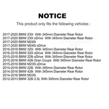 Load image into Gallery viewer, Rear Coated Brake Rotor Ceramic Pad Kit For BMW 328i 428i 320i xDrive 228i M235i