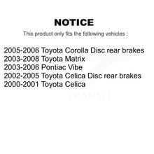 Load image into Gallery viewer, Rear Coated Brake Rotor &amp; Ceramic Pad Kit For Toyota Corolla Matrix Pontiac Vibe