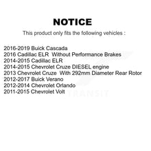 Charger l'image dans la galerie, Kit de plaquettes de frein en céramique, Rotors de manteau arrière pour Chevrolet Cruze Buick Verano Volt ELR 