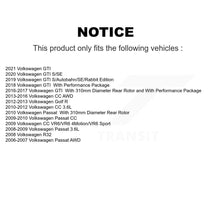 Load image into Gallery viewer, Rear Coated Brake Rotors Ceramic Pad Kit For Volkswagen CC Passat GTI Golf R R32