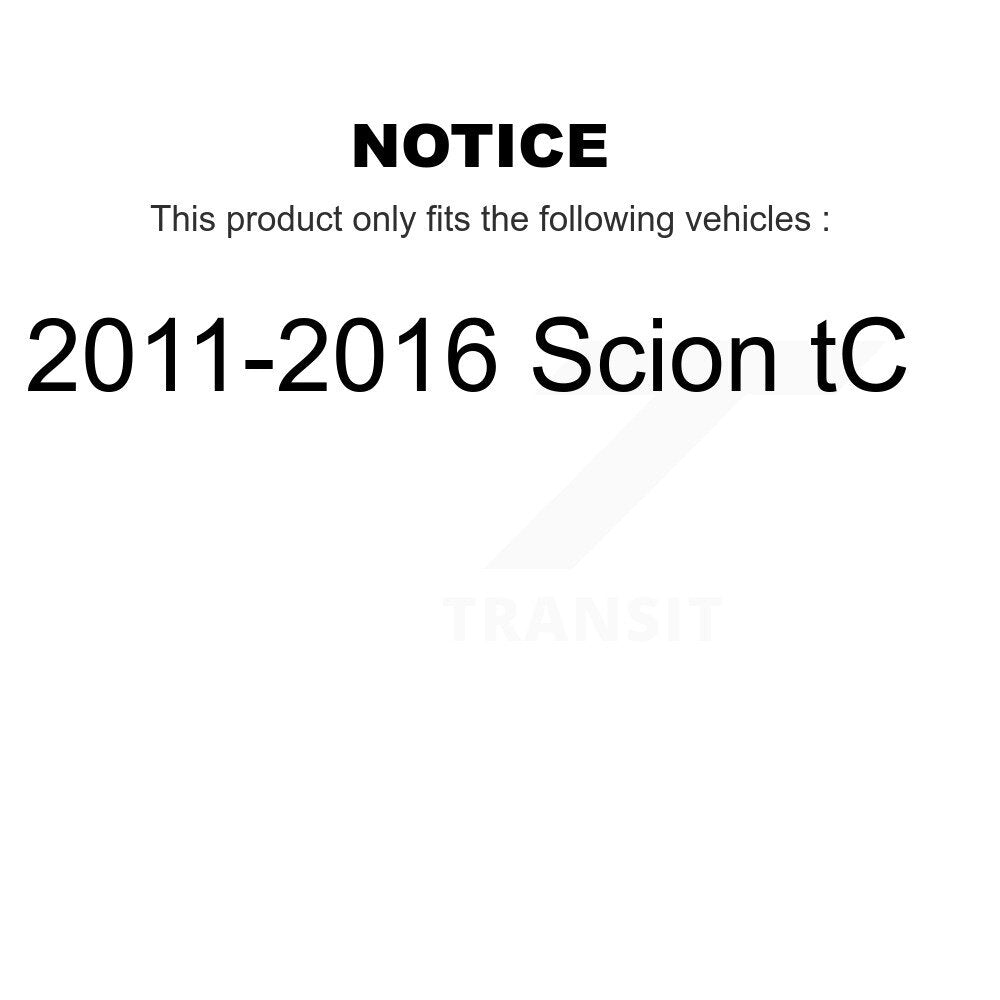 [Rear] 2011-2016 Scion tC Premium Coated Rotors & Ceramic Pads Brake Kit For Max Braking