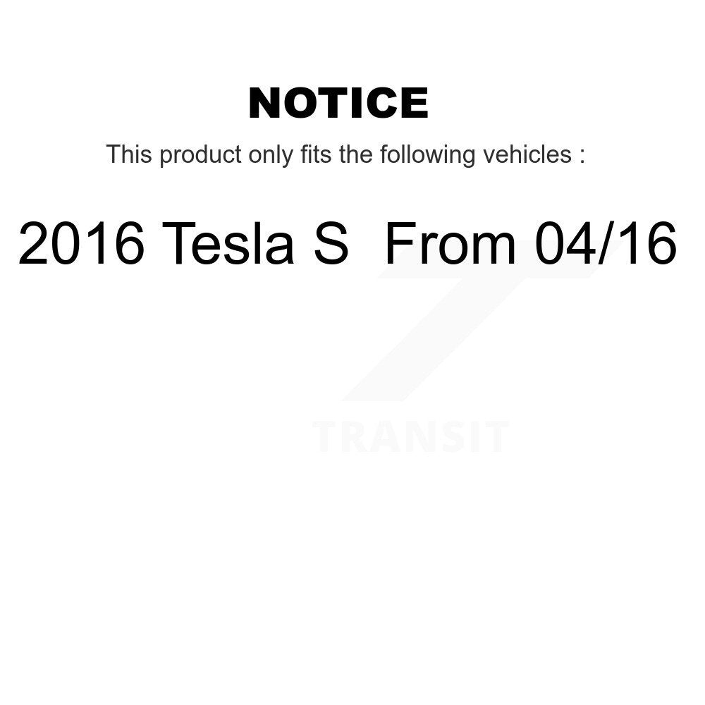 [Rear] 2016 Tesla S From 04 Premium Coated Rotors & Ceramic Pads Brake Kit For Max Braking
