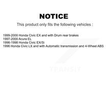 Charger l'image dans la galerie, Front Rear Coat Brake Rotors Ceramic Pad Drum Kit (7Pc) For Honda Civic Acura EL