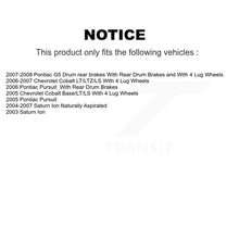 Load image into Gallery viewer, Front Rear Coat Brake Rotor Ceramic Pad Drum Kit For Chevrolet Cobalt Saturn Ion