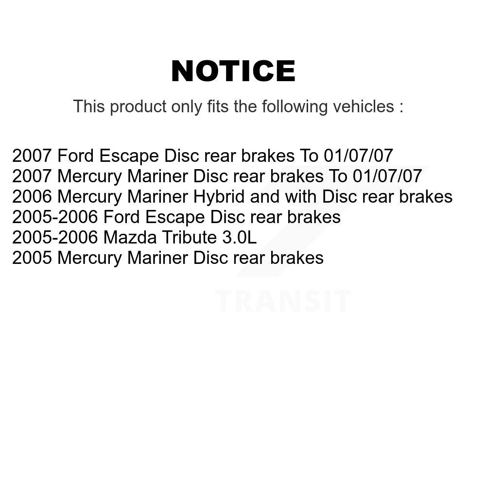 Front Rear Coat Brake Rotor Ceramic Pad Drum Kit For Ford Escape Mercury Mariner