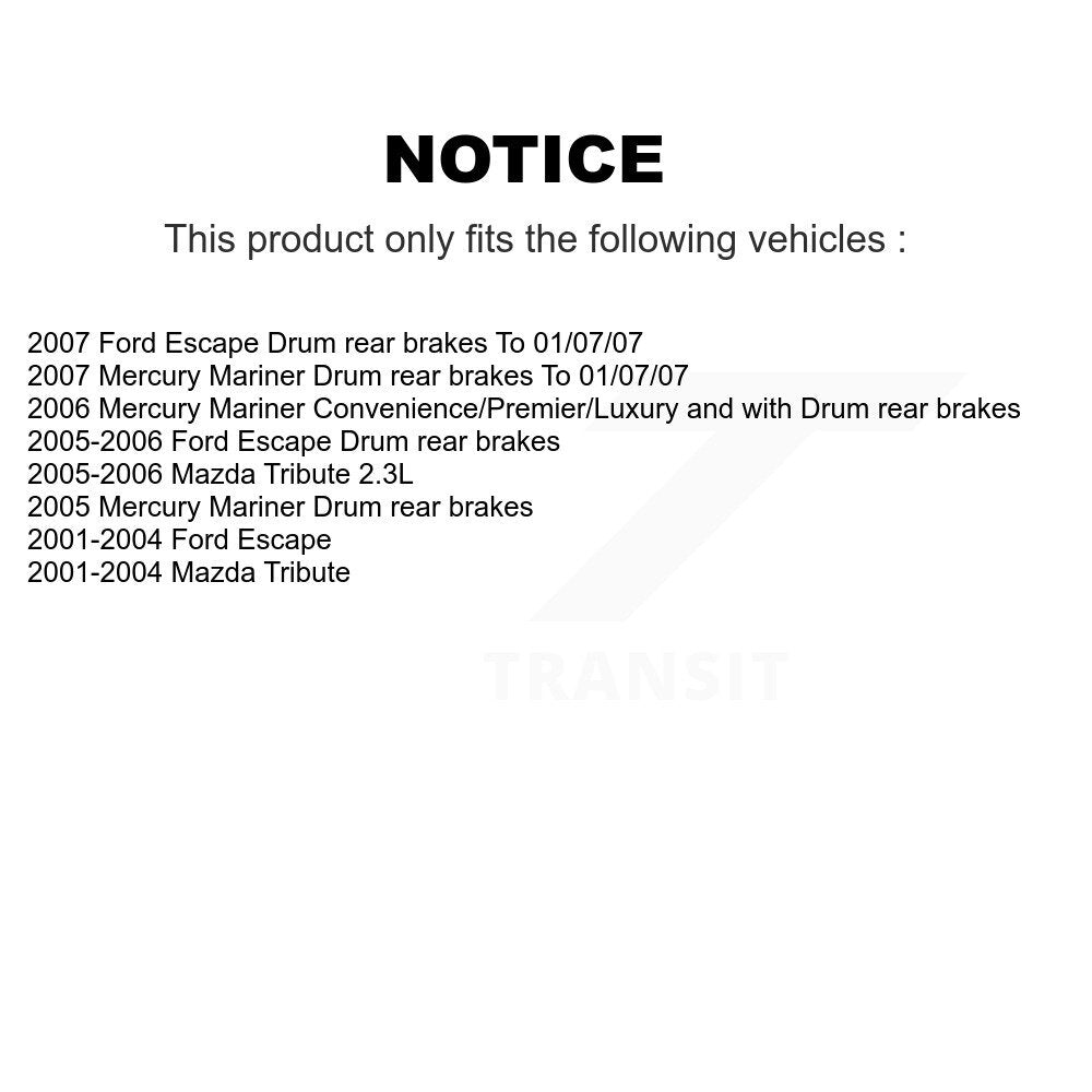 Front Rear Coated Brake Rotor Ceramic Pad Drum Kit For Ford Escape Mazda Tribute