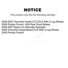 Load image into Gallery viewer, Front Rear Coat Brake Rotors Ceramic Pad Drum Kit (9Pc) For Chevrolet Cobalt Ion