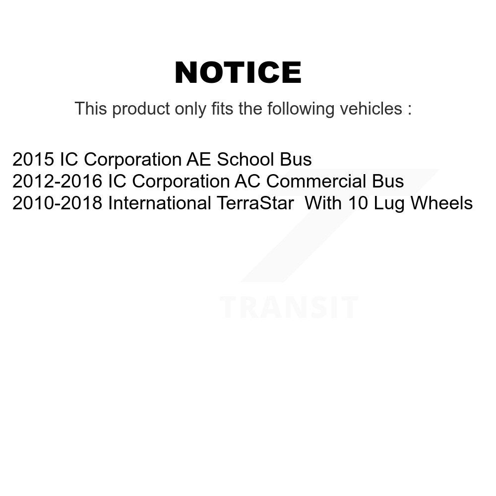 Front Coated Brake Rotor Ceramic Pad Kit For International IC Corporation AE Bus