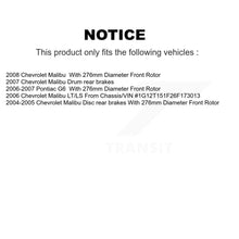 Charger l'image dans la galerie, Front Coated Disc Brake Rotors &amp; Ceramic Pad Kit For Chevrolet Malibu Pontiac G6