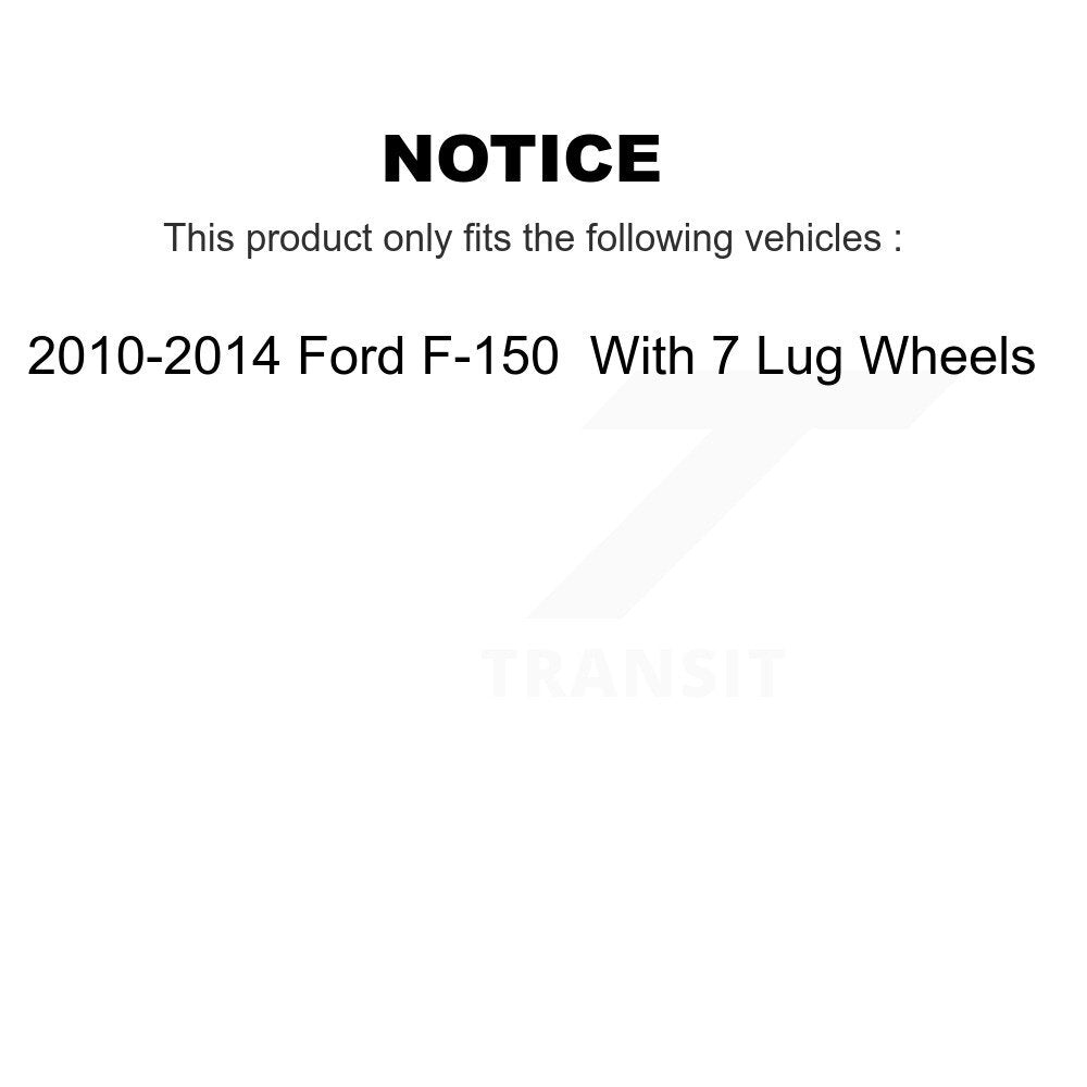 [Front] 10-14 Ford F-150 With 7 Lug Wheels Premium Coated Rotors & Ceramic Pads Brake Kit For Max Braking