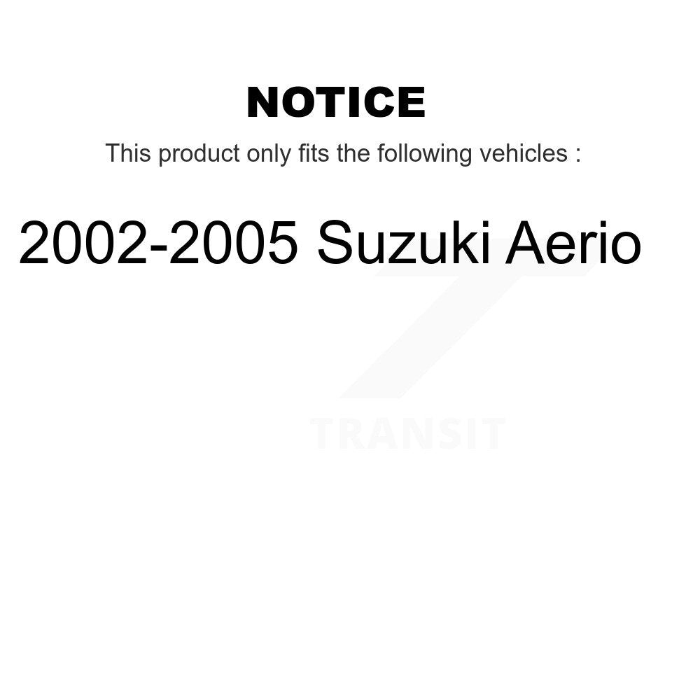 Kit de rotors de frein à disque et de plaquettes en céramique avec revêtement avant pour Suzuki Aerio 2002-2005 