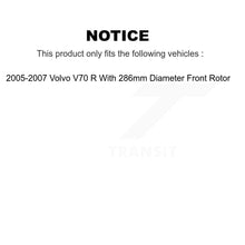 Charger l&#39;image dans la galerie, Kit de protection en céramique de rotor de frein de manteau avant pour Volvo V70 R avec un diamètre de 286 mm 