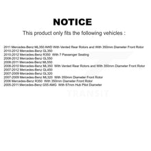 Charger l'image dans la galerie, Front Coat Brake Rotors Ceramic Pad Kit For Mercedes-Benz ML350 GL450 R350 GL550