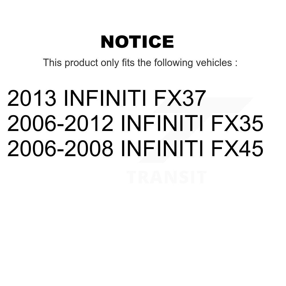 Front Coat Brake Rotor Ceramic Pad Kit For Infiniti FX35 FX37 QX70 FX45 INFINITI
