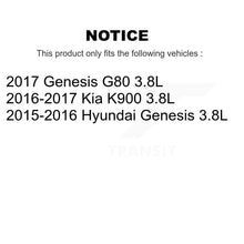 Charger l'image dans la galerie, Front Coated Brake Rotor &amp; Ceramic Pad Kit For Hyundai Genesis G80 Kia K900 3.8L