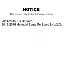 Charger l'image dans la galerie, Front Coated Brake Rotors Ceramic Pad Kit For Hyundai Santa Fe Sport Kia Sorento