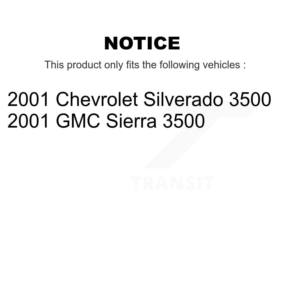 [Front+Rear] 2001 GMC Sierra 3500 Chevrolet Premium Coated Rotors & Ceramic Pads Brake Kit For Max Braking