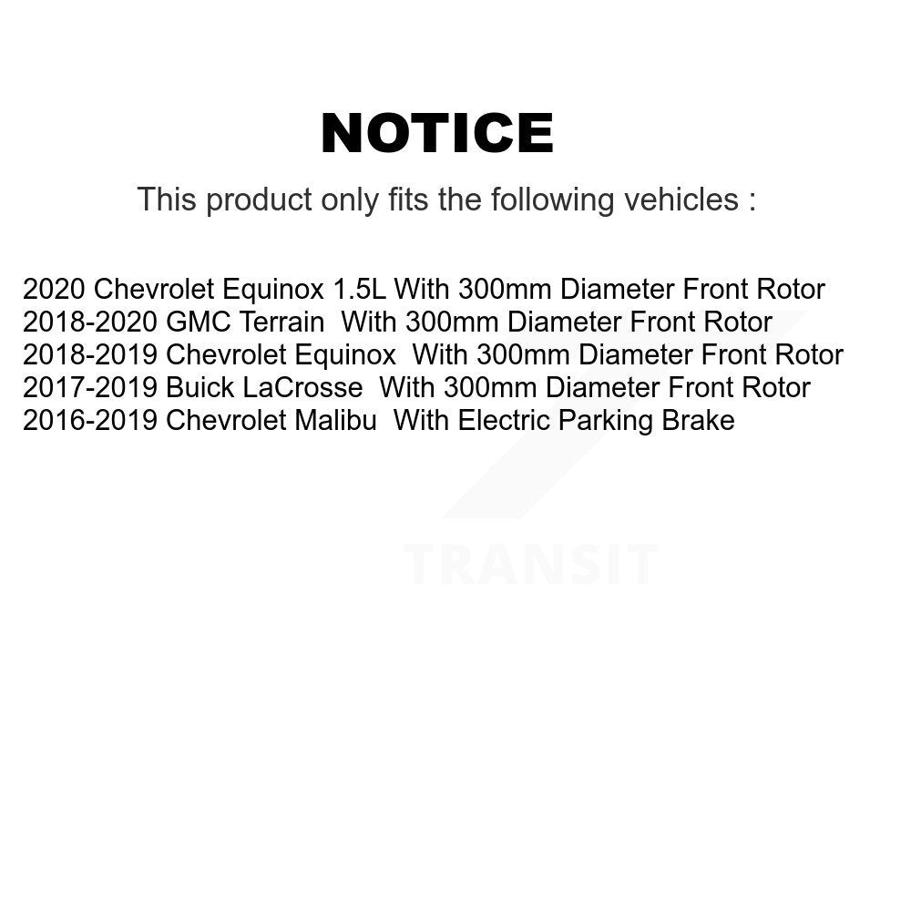 Front Rear Coated Brake Rotor & Ceramic Pad Kit For Chevrolet Equinox Malibu GMC