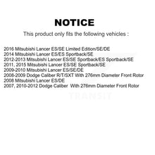 Load image into Gallery viewer, Front Rear Coated Disc Brake Rotors And Ceramic Pads Kit For Mitsubishi Lancer