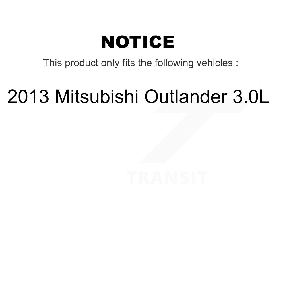 Front Rear Coated Brake Rotor Ceramic Pad Kit For 2013 Mitsubishi Outlander 3.0L