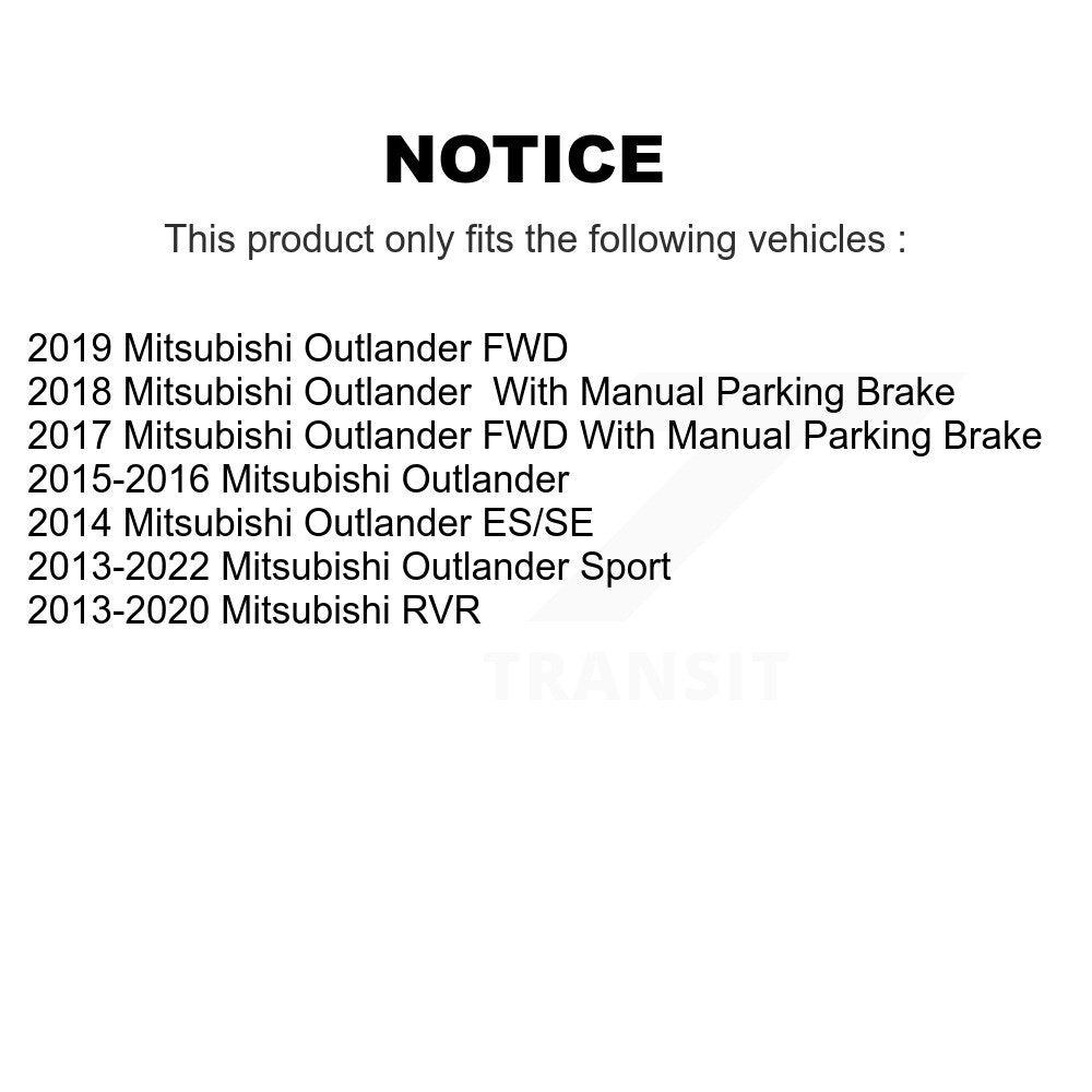 Front Rear Coated Brake Rotor Ceramic Pad Kit For Mitsubishi Outlander Sport RVR