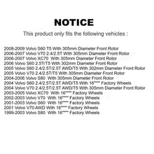 Load image into Gallery viewer, Front Rear Coated Disc Brake Rotors &amp; Ceramic Pad Kit For Volvo S60 V70 XC70 S80