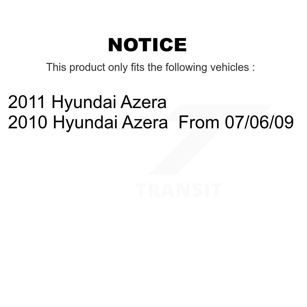 Front Rear Coated Disc Brake Rotor & Ceramic Pad Kit For 2010-2011 Hyundai Azera