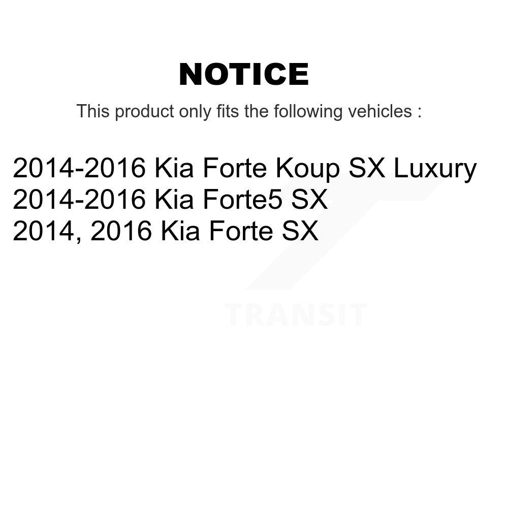 Front Rear Coated Disc Brake Rotor And Ceramic Pad Kit For Kia Forte Forte5 Koup