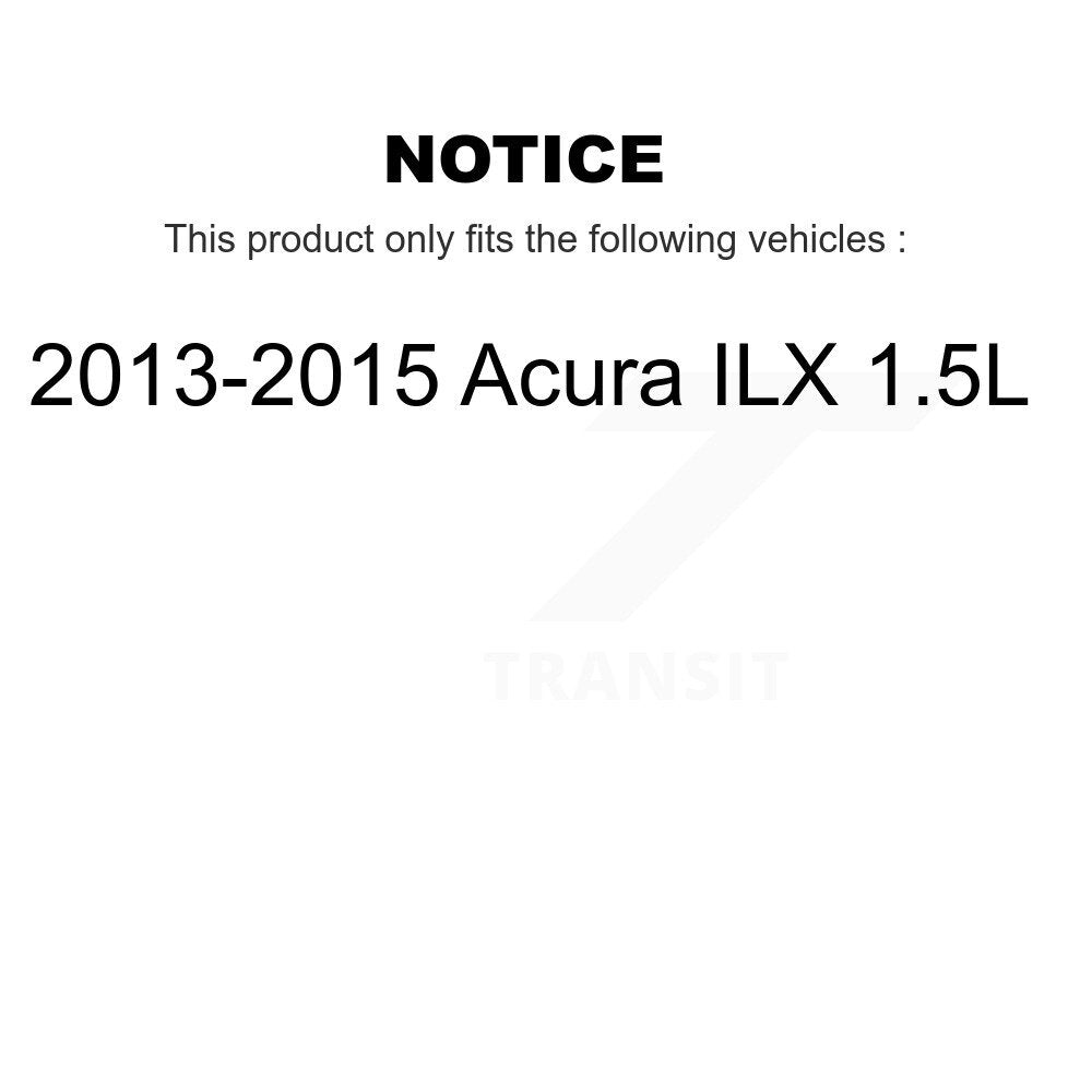 [Front+Rear] 2013-2015 Acura ILX 1.5L Premium Coated Rotors & Ceramic Pads Brake Kit For Max Braking