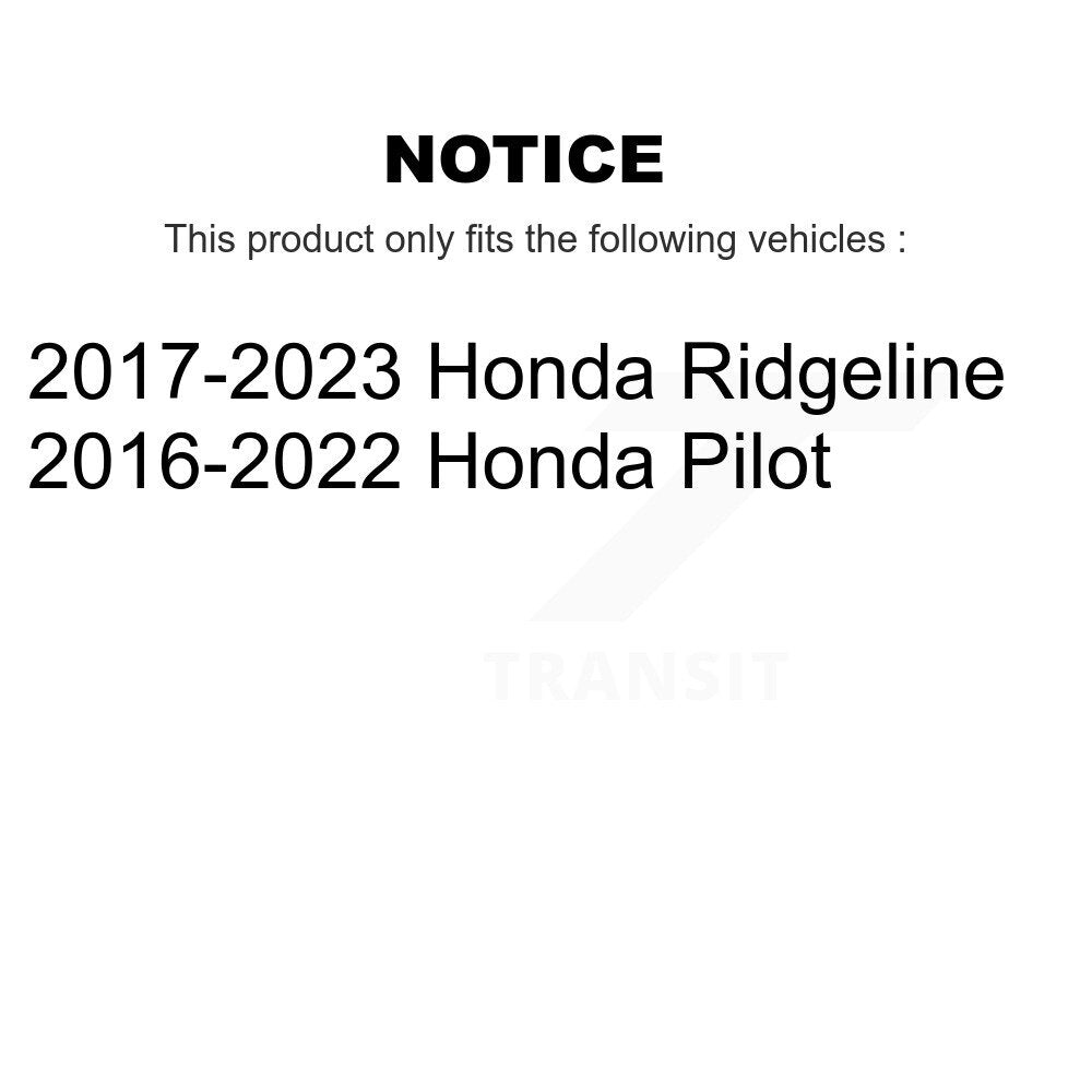 Front Rear Coated Disc Brake Rotor And Ceramic Pad Kit For Honda Pilot Ridgeline