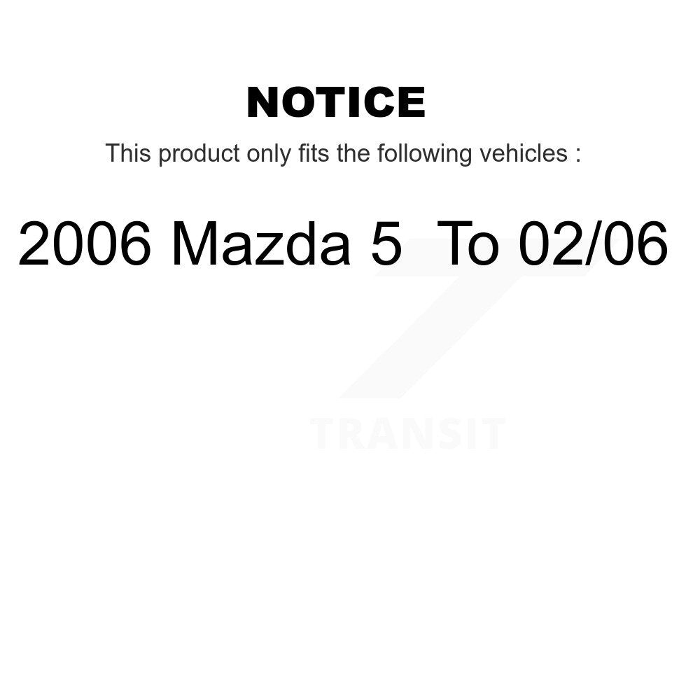 [Rear] 2006 Mazda 5 To 02 06 Premium Coated Rotors & Ceramic Pads Brake Kit For Max Braking
