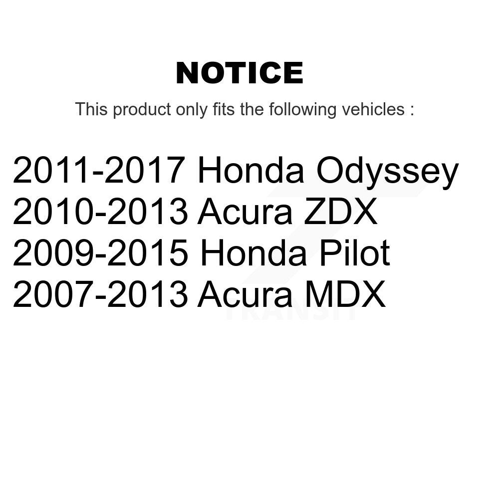 Rear Coat Disc Brake Rotor Ceramic Pad Kit For Honda Odyssey Pilot Acura MDX ZDX