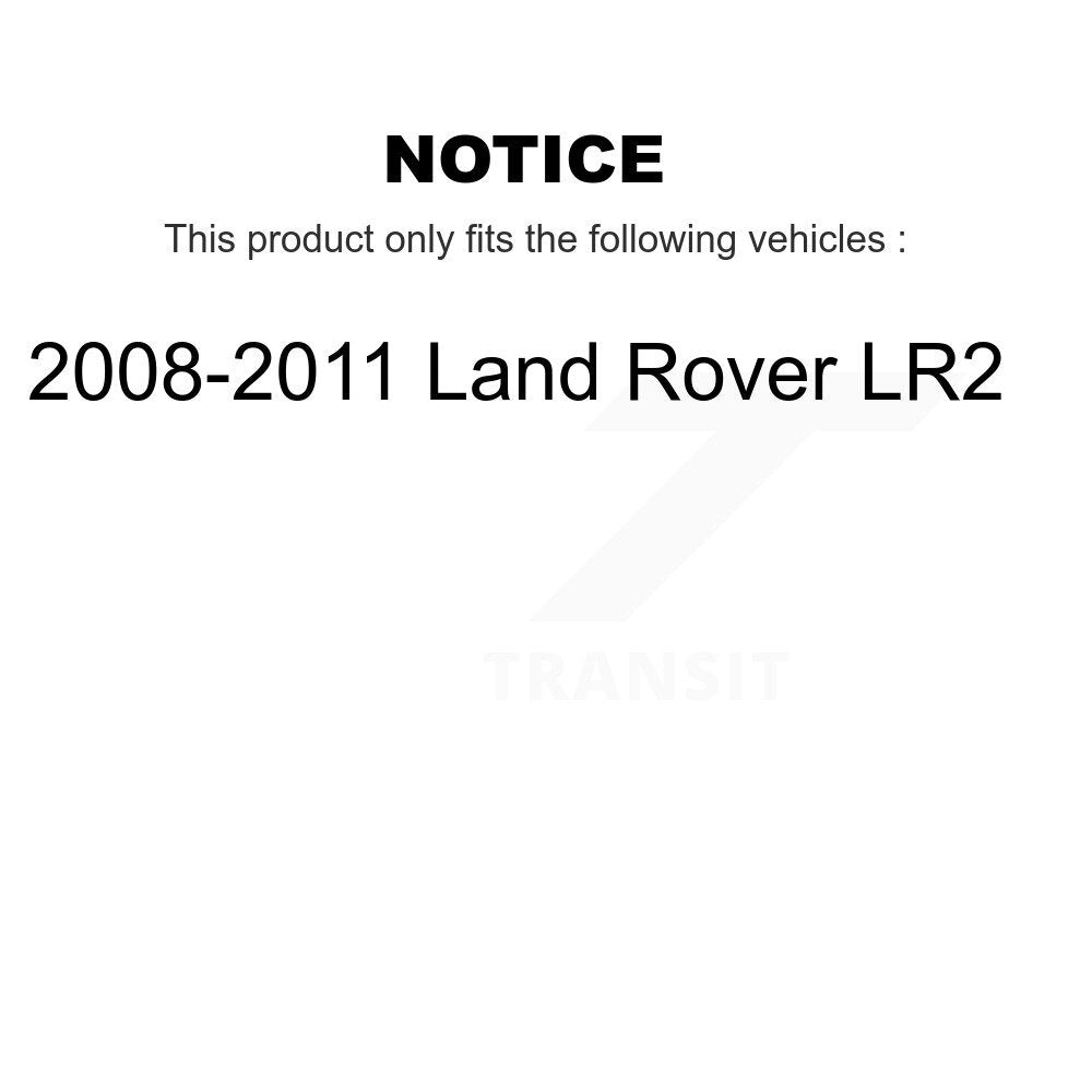 [Rear] 2008-2011 Land Rover LR2 Premium Coated Rotors & Ceramic Pads Brake Kit For Max Braking