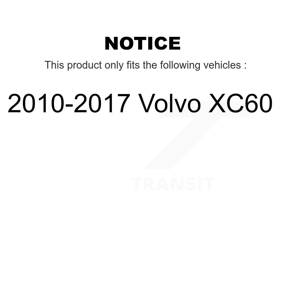 Rear Coated Disc Brake Rotors And Ceramic Pads Kit For 2010-2017 Volvo XC60