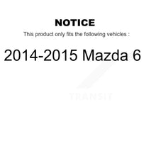 Charger l&#39;image dans la galerie, Kit de rotors de frein à disque à revêtement arrière et de plaquettes en céramique pour Mazda 6 2014-2015 