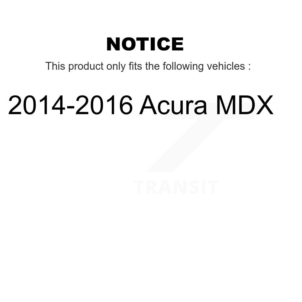 Rotors de frein à disque à revêtement arrière et kit de plaquettes en céramique pour Acura MDX 2014-2016 