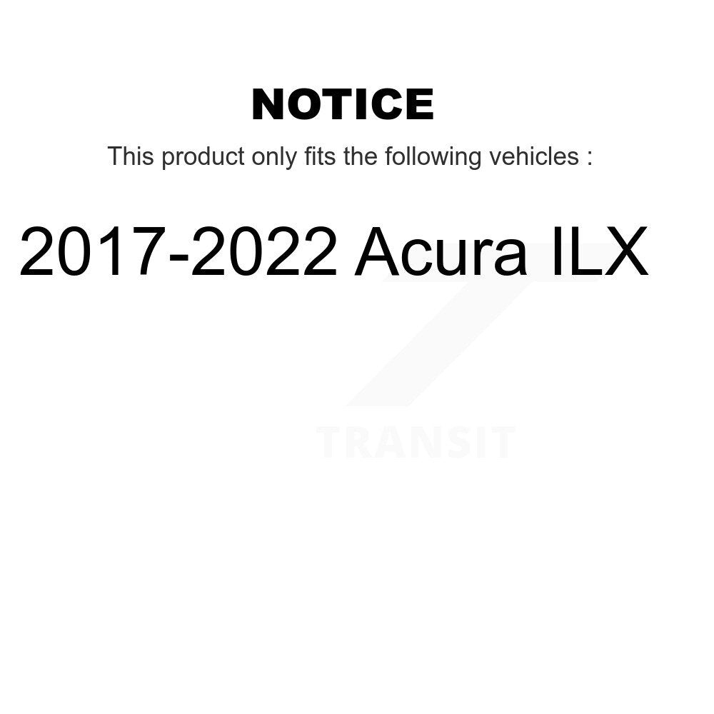 [Front+Rear] 2017-2022 Acura ILX Premium Coated Rotors & Ceramic Pads Brake Kit For Max Braking