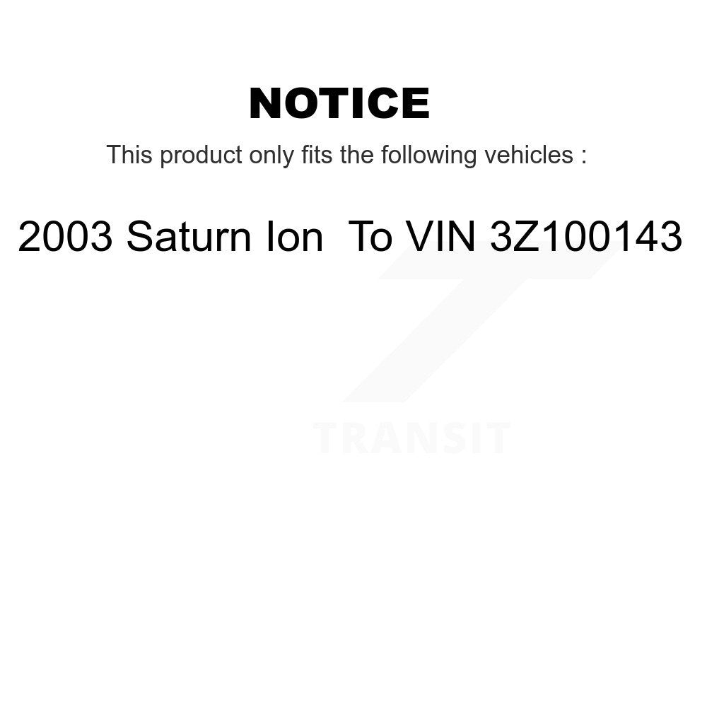 [Front+Rear] 2003 Saturn Ion Coated Rotor Drum Brake Kit & Ceramic Pads For Max Braking