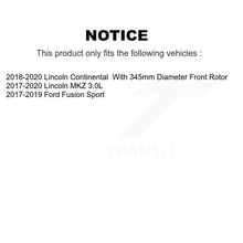 Charger l'image dans la galerie, Front Rear Coat Disc Brake Rotors Ceramic Pad Kit For Ford Fusion Lincoln MKZ Continental KGT-101975