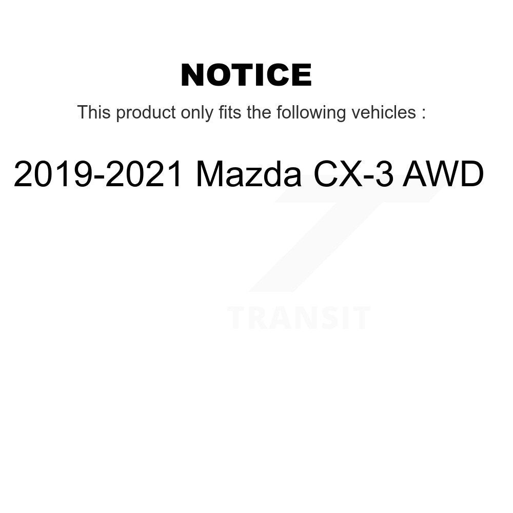 [Front+Rear] 2019-2021 Mazda CX-3 AWD Premium Coated Rotors & Ceramic Pads Brake Kit For Max Braking