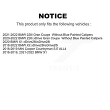 Charger l'image dans la galerie, Front Rear Coat Brake Rotor Ceramic Pad Kit For BMW X1 Mini Cooper Countryman X2