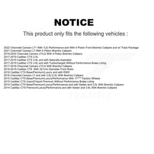 Charger l'image dans la galerie, Front Coated Brake Rotor &amp; Ceramic Pad Kit For Chevrolet Camaro Cadillac CTS CT6