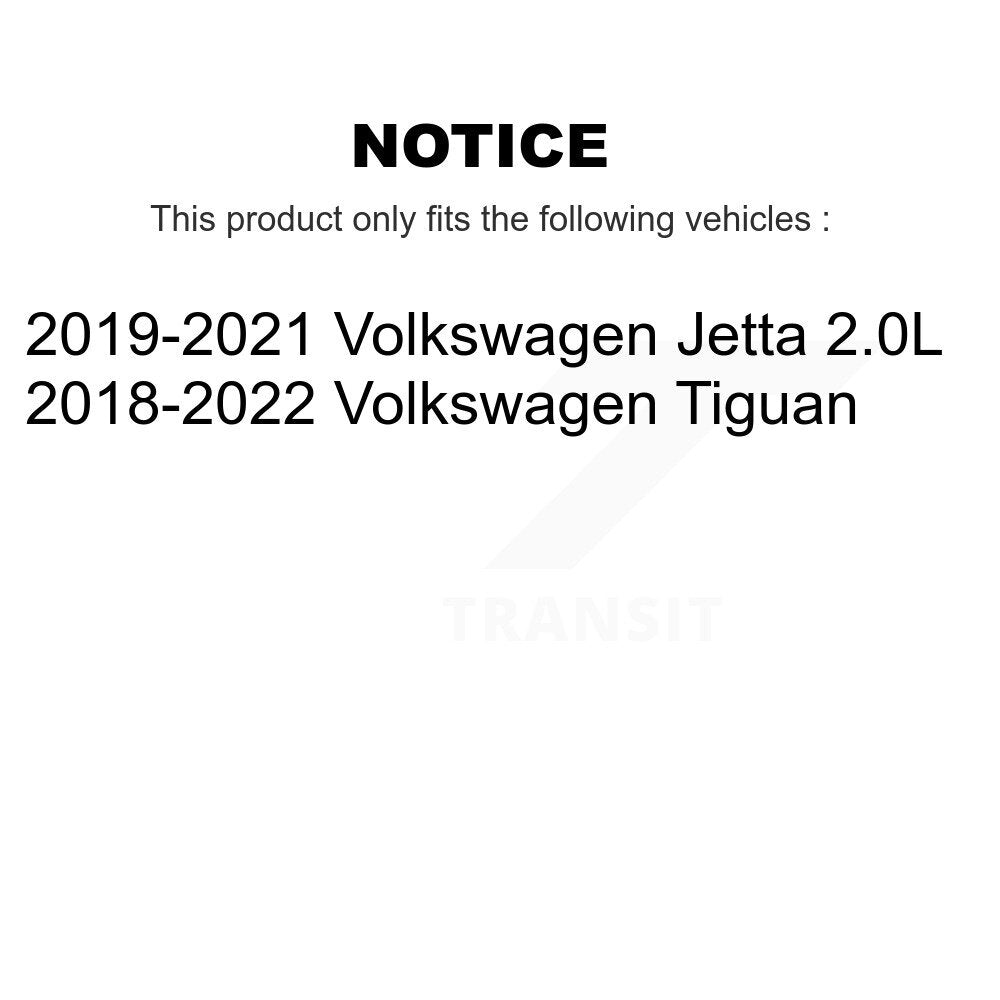 Front Rear Coated Disc Brake Rotor & Ceramic Pad Kit For Volkswagen Tiguan Jetta
