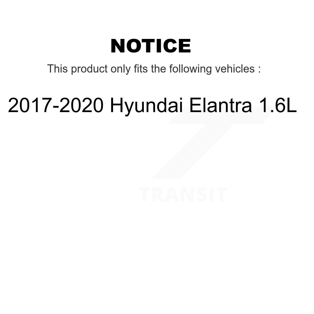 [Front+Rear] 2017-2020 Hyundai Elantra 1.6L Premium Coated Rotors & Ceramic Pads Brake Kit For Max Braking