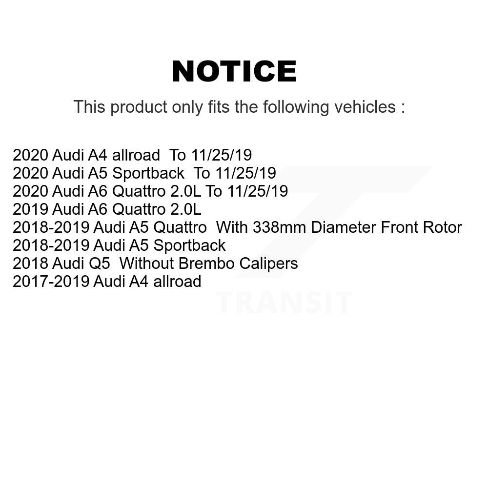 Front Rear Coat Brake Rotor Ceramic Pad Kit For Audi Q5 A5 Quattro A4 A6 allroad