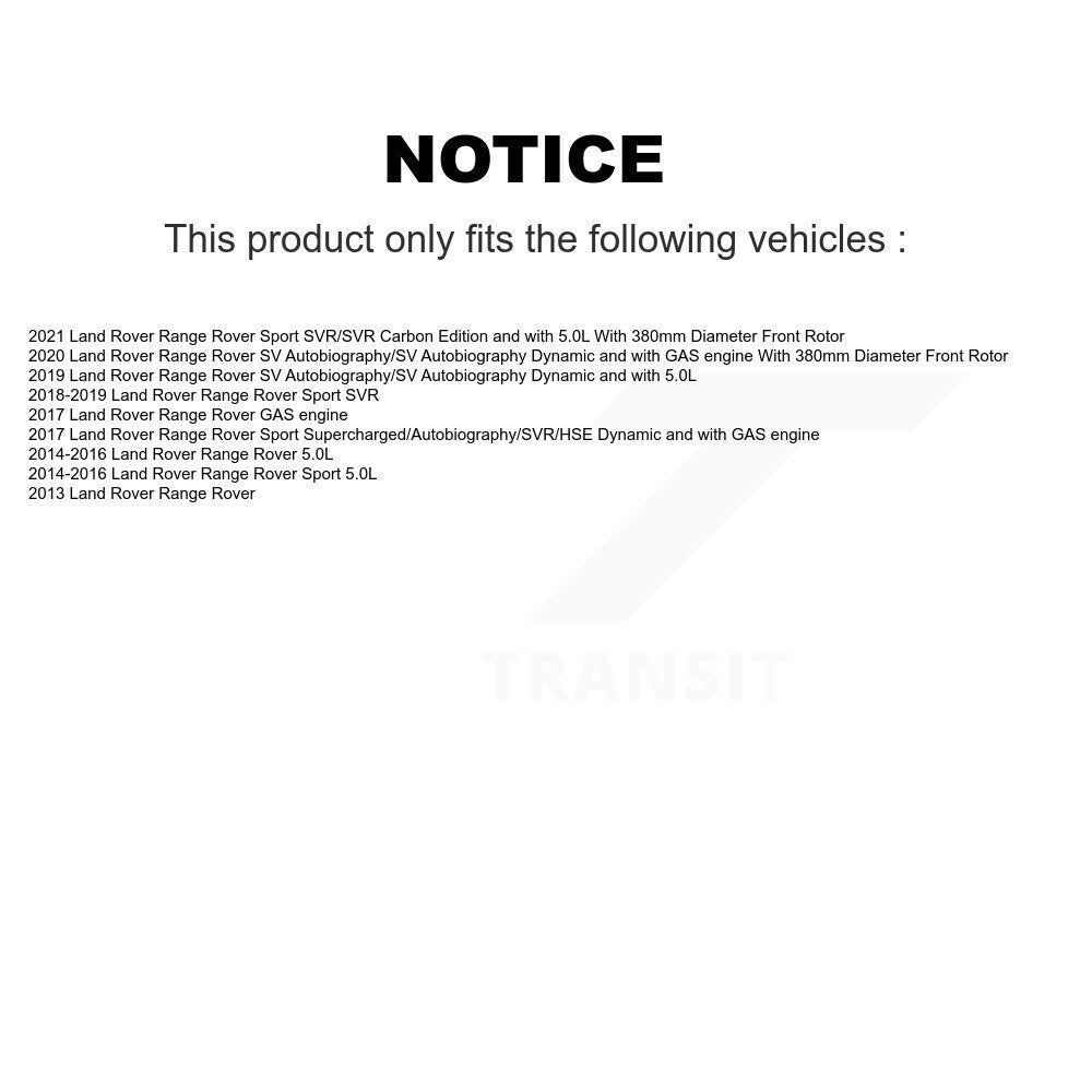 Front Rear Coated Disc Brake Rotors & Ceramic Pad Kit For Land Rover Range Sport