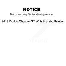 Charger l&#39;image dans la galerie, Front Coat Brake Rotor Ceramic Pad Kit For 2019 Dodge Charger With Brembo Brakes