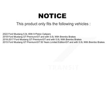 Charger l'image dans la galerie, Front Rear Coat Brake Rotors Ceramic Pad Kit For Ford Mustang With Brembo Brakes