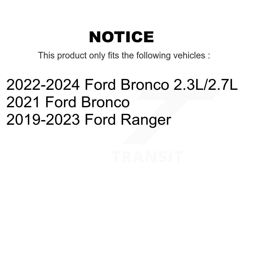 Front Coated Disc Brake Rotors And Ceramic Pads Kit For Ford Ranger Bronco